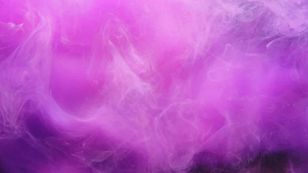 Farbdampf Tintenwasser Schwimmt Zauberspruch Fantasieträume Neon Rosa Lila Dunst Wolke — Stockfoto