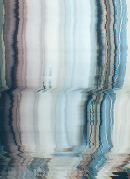 Фон Искажения Сбой Текстуры Статический Шум Синяя Бело Бежевая Линия — стоковое фото