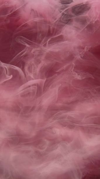 Verticale Video Kleur Stoomwolk Mist Textuur Damp Drijvend Roze Gloeiende — Stockvideo