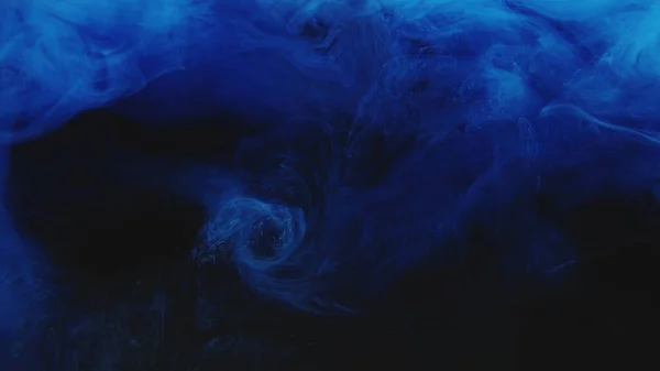 Ink Water Swirl Color Smoke Cloud Night Haze Blue Fume — Stock Photo, Image