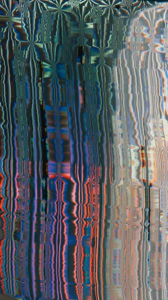 彩色失真背景 Glitch艺术 8位噪音 深黑色抽象插图壁纸上的霓虹红蓝色绿色振动像素纹理 — 图库照片