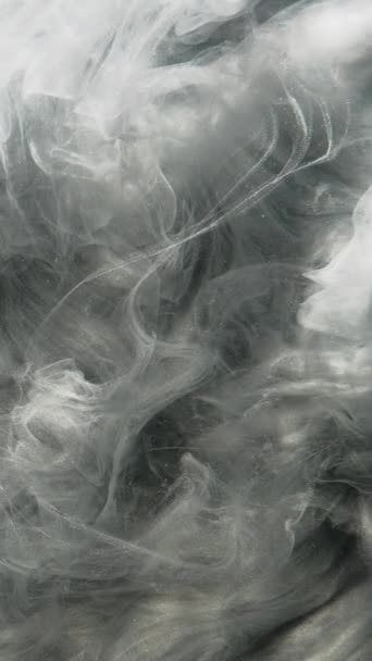 Vídeo Vertical Névoa Brilhante Textura Fumo Feitiço Mágico Prata Cinza — Vídeo de Stock
