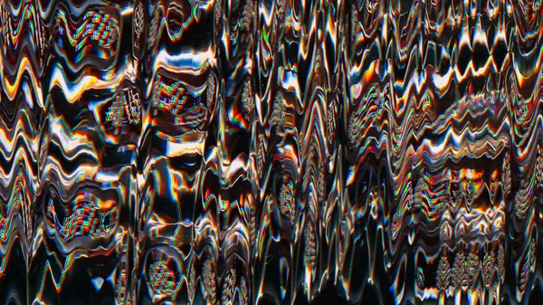 Στρέβλωση Γυαλιού Θορυβώδης Θόρυβος Αφηρημένο Μοτίβο Πολύχρωμο Νέον Ουράνιο Τόξο — Φωτογραφία Αρχείου