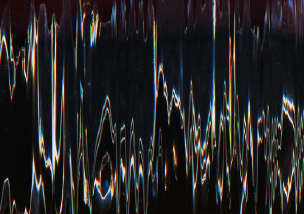 Сигнальный Шум Искажение Глюка Цифровой Фон Черный Экран Ярко Желтой — стоковое фото