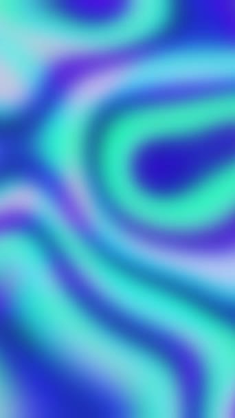 Vertikální Video Holografické Pozadí Rozmazaná Neonová Záře Rozostřená Azurová Modrá — Stock video