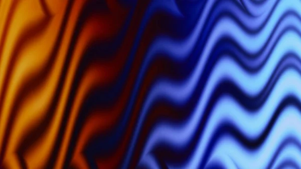 Glödande Vågor Konsistens Abstrakt Bakgrund Självlysande Kurvor Mörkblå Orange Färg — Stockfoto