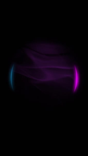 Video Vertikal Neon Sphere Gelembung Asap Bola Kristal Esoterik Purple — Stok Video