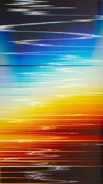 Kolor Usterki Tekstury Nakładka Zniekształceń Ekran Alarmowy Niebieski Pomarańczowy Biały — Zdjęcie stockowe