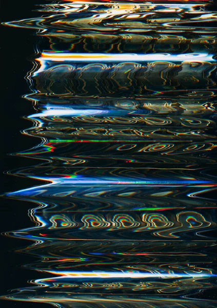 Signalverzerrung Störgeräusche Digitaler Hintergrund Bunt Blau Grün Verschwommene Linien Rauschtextur — Stockfoto