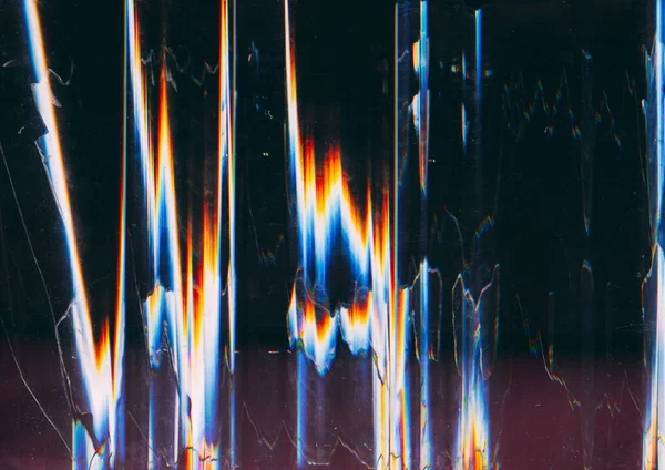 Vibrations Scintillantes Bruit Interférence Contexte Abstrait Surface Rayée Sombre Avec — Photo