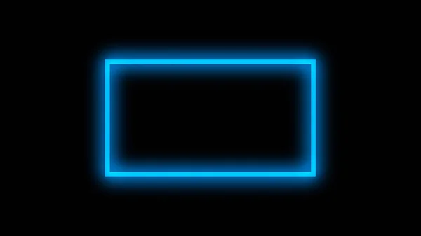Smuga Neonowa Rama Świecące Tło Światło Fluorescencyjne Nieostry Niebieski Kolor — Zdjęcie stockowe