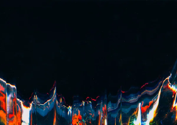 Rozbłysk Wibracje Hałasu Pokrycie Tła Czarny Wyświetlacz Wolne Miejsce Niebieskim — Zdjęcie stockowe