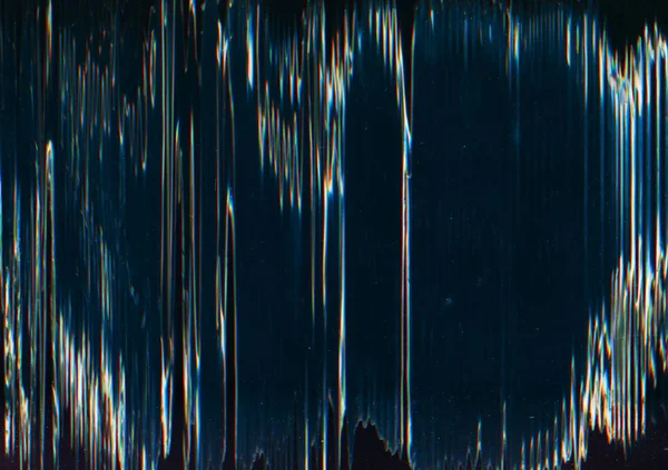 Beschadigd Scherm Glitch Vibratie Digitaal Geluid Wazig Scherp Gloeiend Blauw — Stockfoto