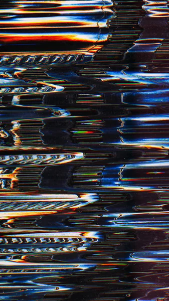 Damaged Screen Glitch Distortion Digital Noise Blurred Glowing Gradient Blue — Stock Photo, Image