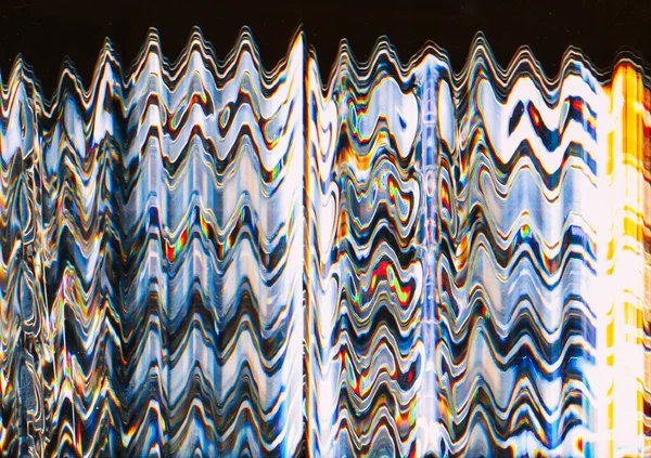 Σφάλμα Γκλιτς Παραμορφωμένη Οθόνη Ψηφιακό Πολύχρωμο Μοτίβο Κλίση Μπλε Λευκό — Φωτογραφία Αρχείου