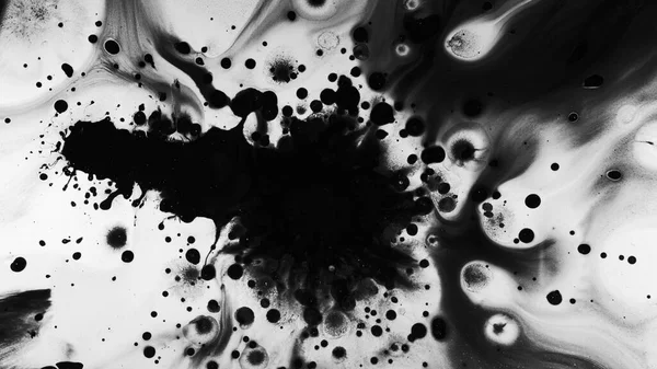 Manchas Sucias Tinta Negra Líquido Barro Que Extiende Salpicaduras Grunge —  Fotos de Stock