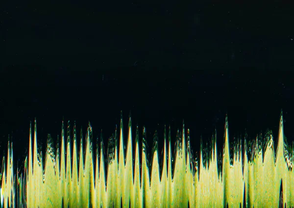 Glitch Noise Signal Distortion Digital Pattern Blurred Light Green Zigzag — Stock Photo, Image
