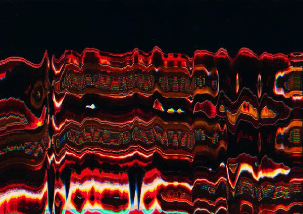 Arıza Tasarımı Sinyal Hatası Parazit Görüntüsü Kırmızı Beyaz Gökkuşağı Gradyanı — Stok fotoğraf