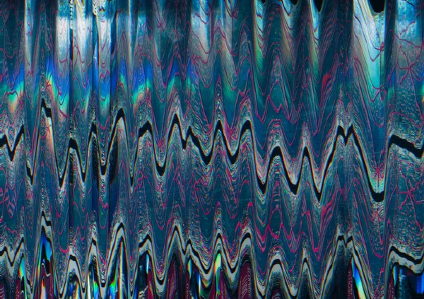 Vibración Falla Diseño Olas Ruido Interferencia Fondo Colorido Con Azul —  Fotos de Stock
