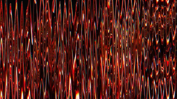 Falla Digital Ruido Electrónico Distorsión Señal Borrosa Brillante Rojo Zigzag —  Fotos de Stock
