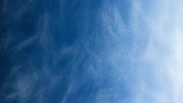 Fluido Consistenza Delle Particelle Acqua Inchiostro Polvere Magica Blu Bianco — Video Stock