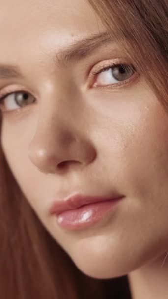 Video Vertical Faţă Piele Proaspătă Bunăstarea Frumuseţii Cosmetica Îngrijire Pielii — Videoclip de stoc