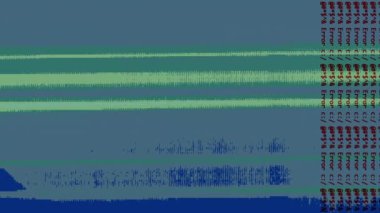 Dikey video. Dijital hata. Bilgisayar hatası. Kod hatası. Kırmızı mavi renk sistemi betik bozunumu şifreleme metin sembolü soyut arkaplan.