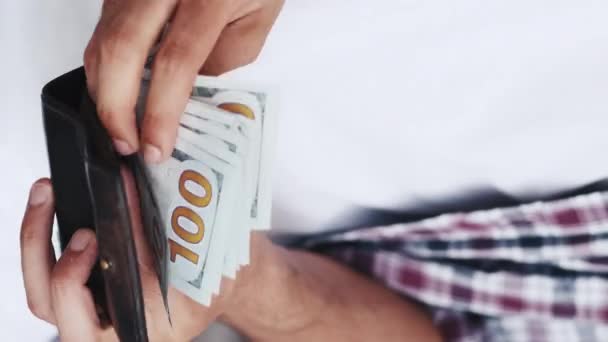 Verticale Video Geld Besparen Financiële Inkomsten Rijkdom Succes Onherkenbare Rijke — Stockvideo