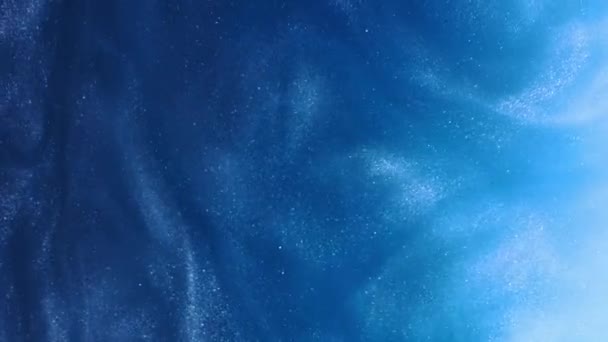 Блестящая Жидкость Абстрактный Фон Чернильная Вода Морская Волна Синий Цвет — стоковое видео