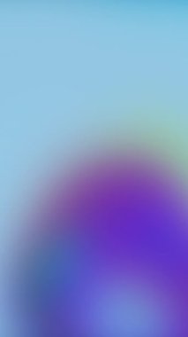 Dikey video. Bulanık eğim. Sanal arkaplan. Renk spektrumu. Odaklanmamış neon cyan mavi mor floresan parıltı hareketi kopya alanı ile pürüzsüz soyut doku.