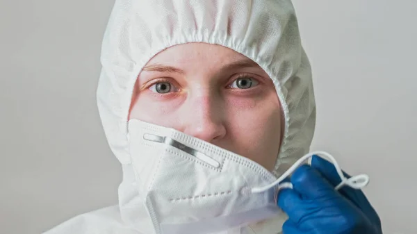 Infectious Disease Biohazard Water Contamination Risk Female Lab Specialist Woman — Stock Photo, Image
