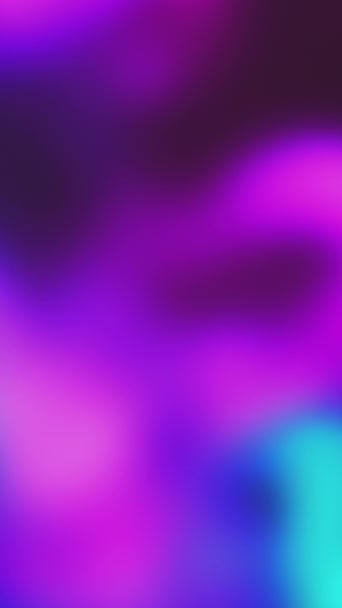 垂直ビデオ ネオンの輝きを背景にしています ホログラフィックグラデーション 紫色のピンク色の蛍光灯の動きの抽象的な柔らかい質感とともにコピースペース — ストック動画