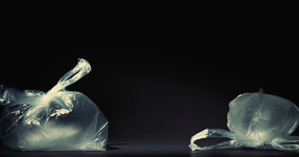 Plastik Kirliliği Atık Yönetimi Kirliliği Durdurun Eskimiş Selofan Kullan Çantalar — Stok fotoğraf