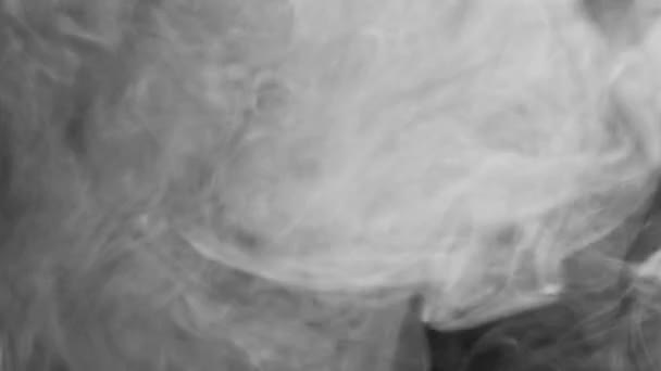 Nube Humo Flujo Vapor Textura Humo Onda Blanca Smog Extendiéndose — Vídeos de Stock