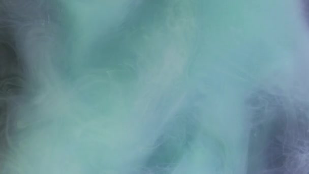 Kleur Mist Textuur Een Rookwolk Inktwater Haze Stroom Blauwe Gloeiende — Stockvideo