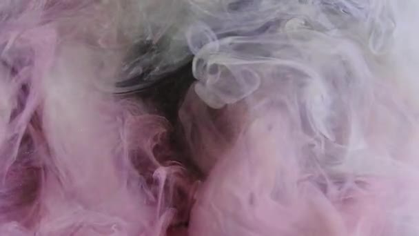 Чорнила Крапля Води Парова Текстура Покажіть Ефект Рожевий Білий Колір — стокове відео