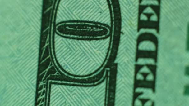 Вертикальное Видео Фрагмент Доллара Сто Долларов Бумажная Валюта Зеленый Доллар — стоковое видео