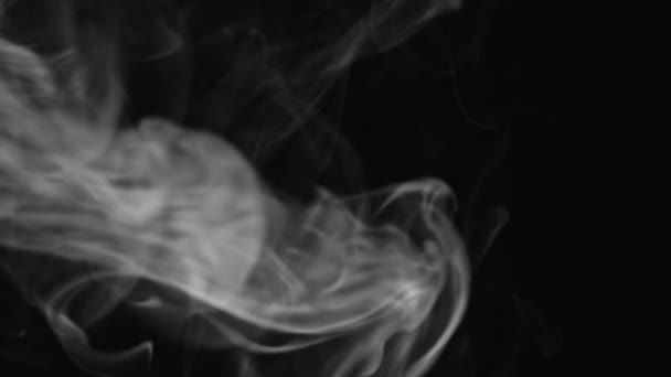 Sobreposição Vapor Redemoinho Fumo Gás Transparente Movimento Fluxo Vapor Cinza — Vídeo de Stock