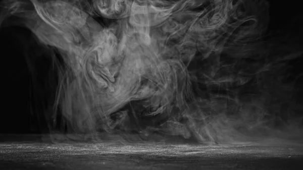 Ködfelhő Füsthullám Légköd Szürke Gőz Lebeg Grunge Gabona Textúra Felületén — Stock Fotó