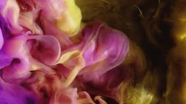 Tinta Água Salpicada Explosão Fumo Colorida Revela Efeito Mistura Pigmentos — Vídeo de Stock