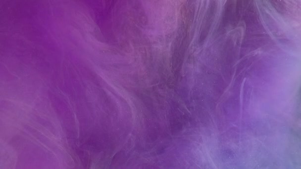 Nebelbeschaffenheit Farbe Rauch Spirituelle Aura Lila Dunst Fließen Glitzernde Staubpartikel — Stockvideo
