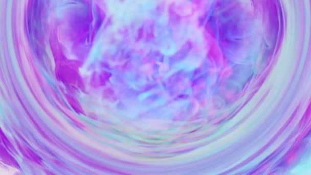 Vârtej Neon Fum Fractal Portalul Spiritual Blur Iridescent Cyan Albastru — Videoclip de stoc