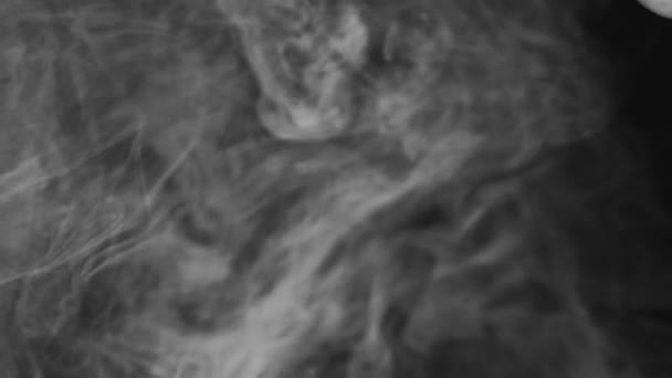 Kręci Się Dym Mgła Tekstura Para Się Unosi Biały Przezroczysty — Wideo stockowe