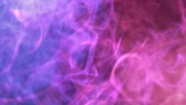 Barevná Pára Kouřová Textura Neon Růžová Modrá Zářící Mlha Mrak — Stock video