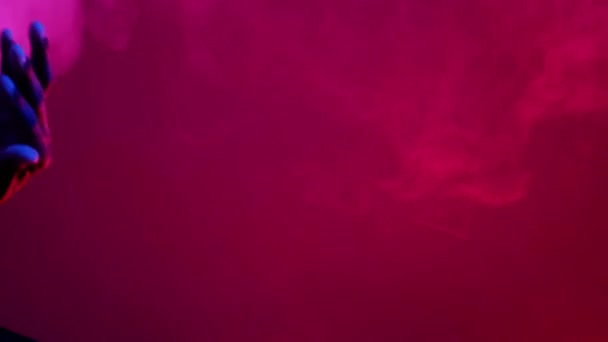 Video Vertikal Kesenangan Jutawan Perayaan Kekayaan Blue Pink Neon Ringan — Stok Video