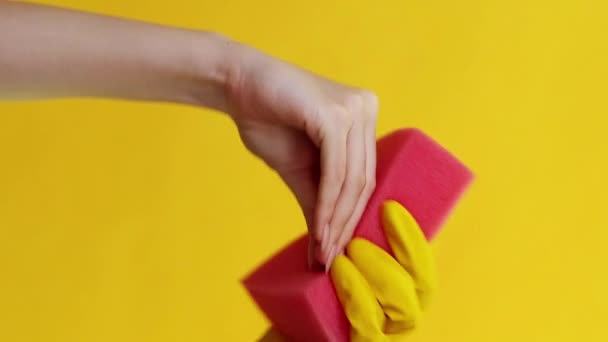 Video Vertikal Permainan Pembersihan Alat Alat Kebersihan Tangan Tangan Yang — Stok Video