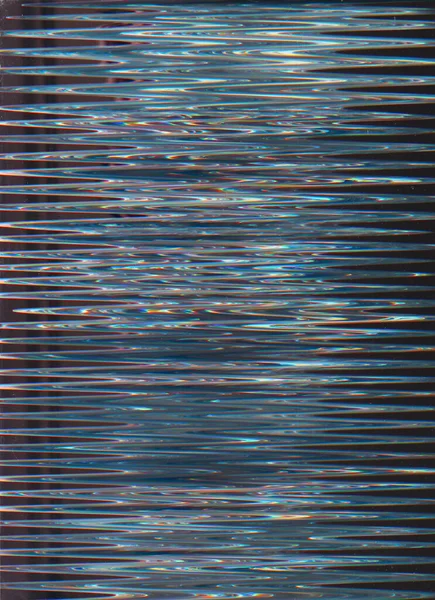 Störgeräusche Analoge Verzerrungen Frequenzfehler Blue Orange Wave Artefakte Auf Dunkelschwarzem — Stockfoto