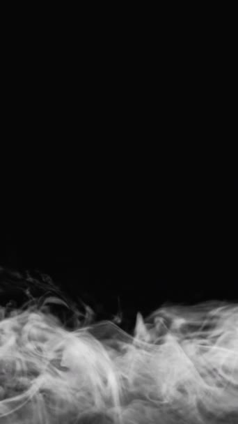 Vídeo Vertical Onda Vapor Fluxo Fumos Vapor Umidificador Fluxo Fumaça — Vídeo de Stock