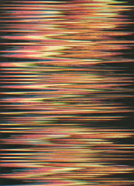Color distortion background. Glitch art. Static noise. Orange pink fuzzy lines artifacts texture on dark black abstract illustration wallpaper.