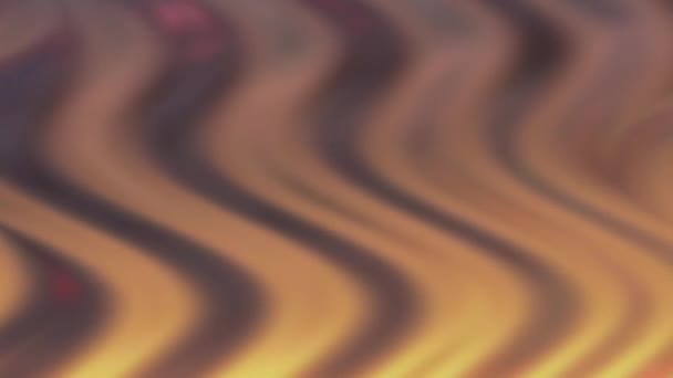 Светящиеся Волны Размывают Свет Голографическая Вспышка Расслабленный Золотисто Желтый Цвет — стоковое видео